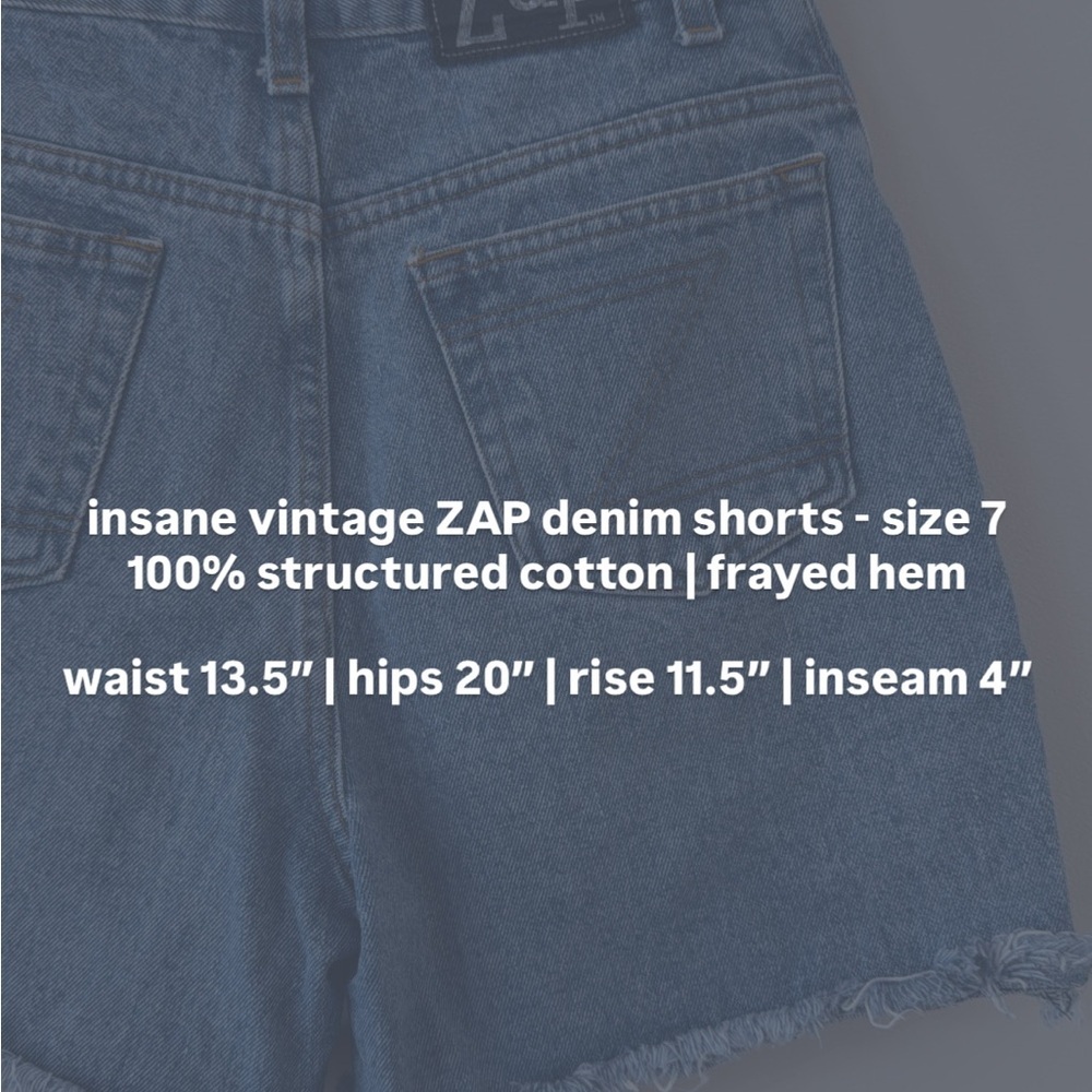 vintage ZAP denim cut offs - Picture 7 of 7